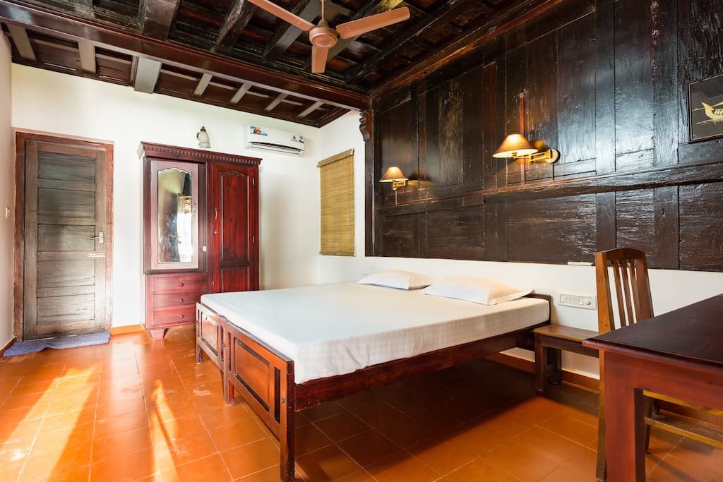 Heritage Villa bedroom facing the backwaters.