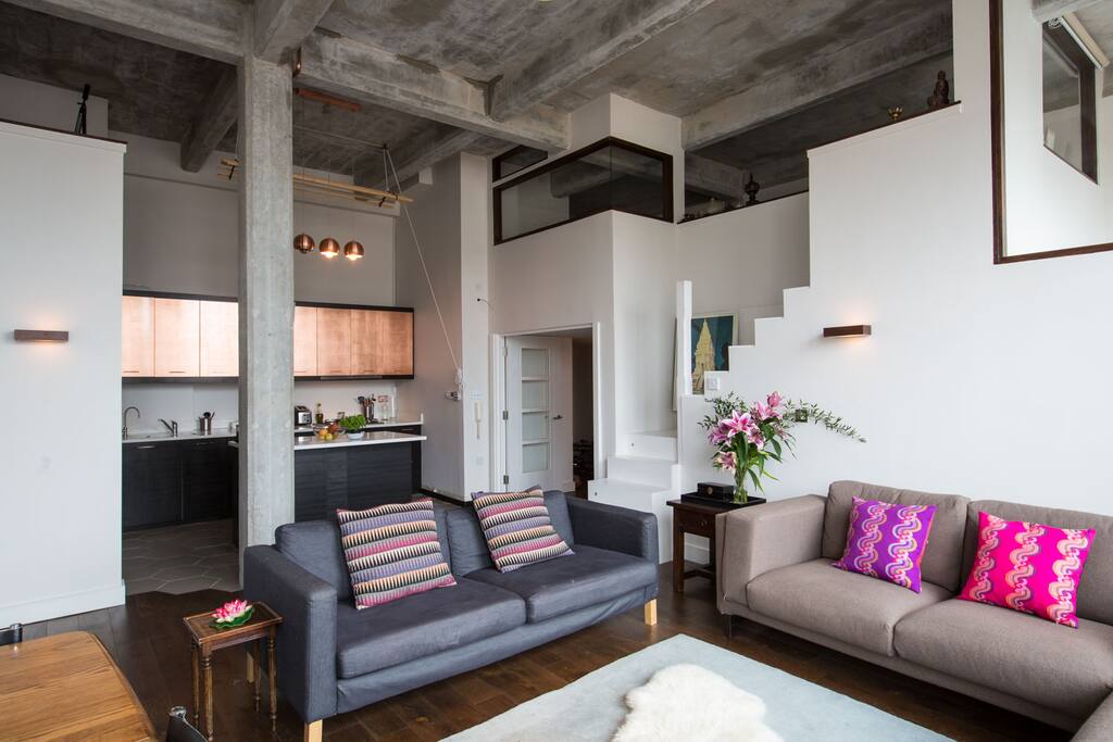 Living room and kitchen