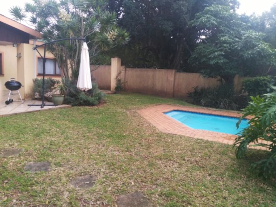 overlooking quaint splash pool
