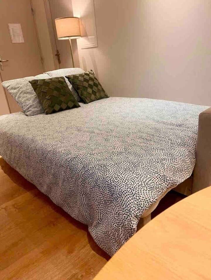 Divan-krevat gjumi  
Larg. shtroja: 144 cm
Divan i gjatë: 199 cm