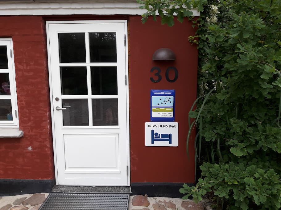 Entrance to the Drivvejen b&b rooms