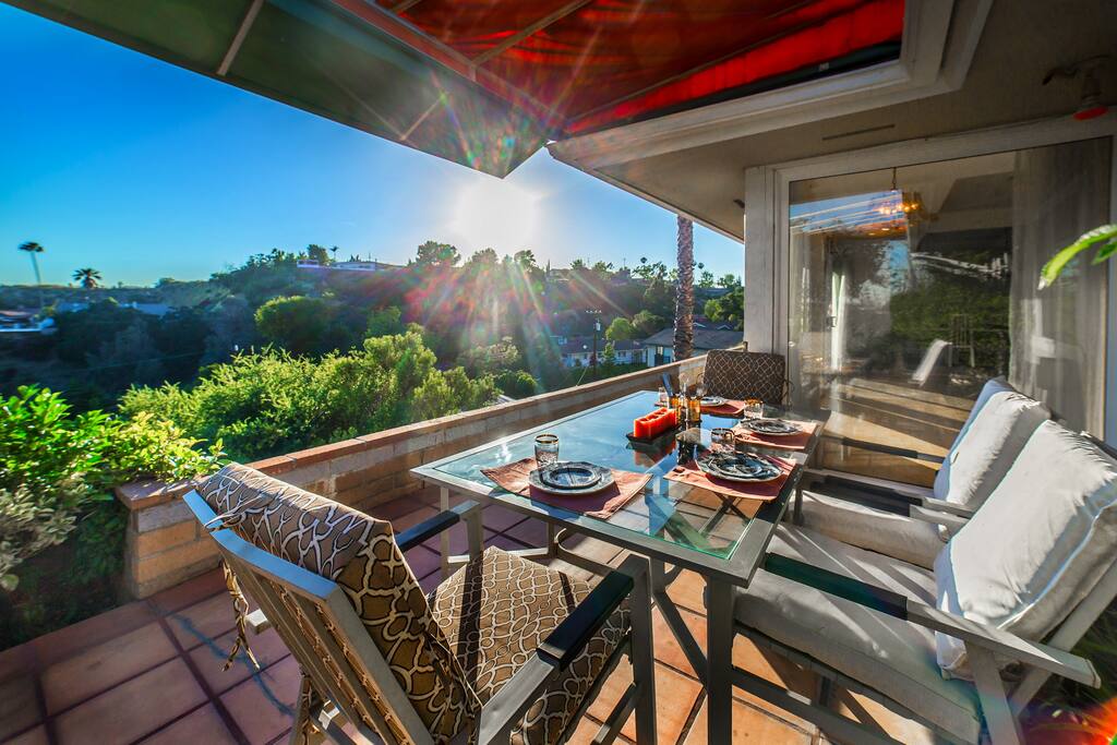 The view from the patio is impeccable- especially when the BBQ is grilling and the drinks are cold.