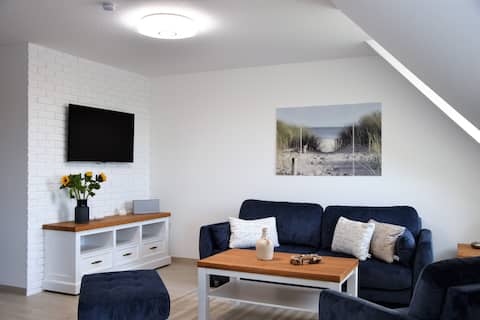 Erfolgreiche Airbnb-Immobilie: Apartment "Flake" right in the marina in Vorpommern Greifswald