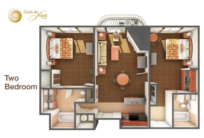Premium Vegas Resort 2 BR, Balcony, Pool, Fitness gallery image 2