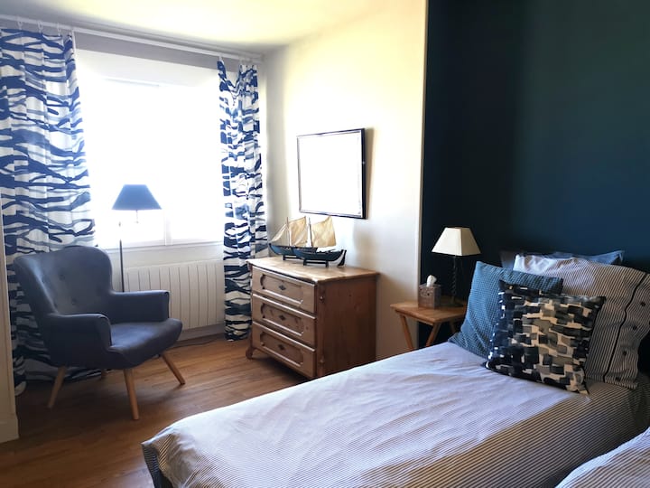 Spálňa s 2 čítacími kútikmi s výhľadom na more 