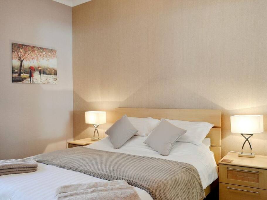 Master double bedroom with TV
