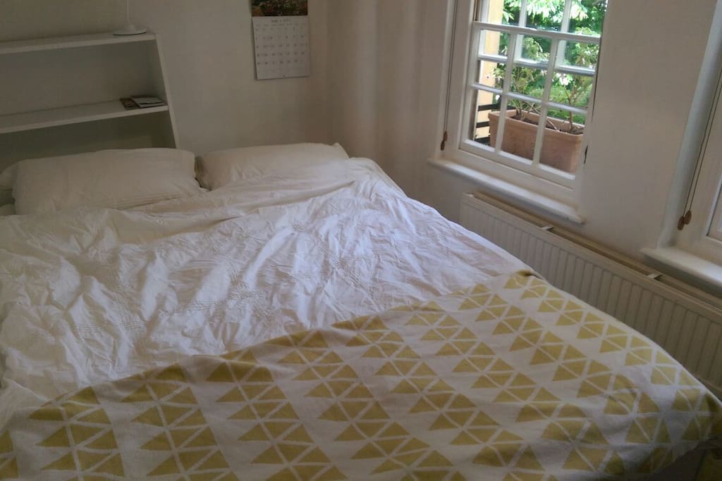 bedroom made up as a double