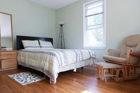 Spacious, cozy bedroom in a private home