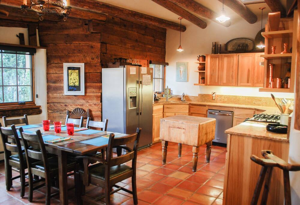 Kitchen and Dining look into Courtyard, updated appliances