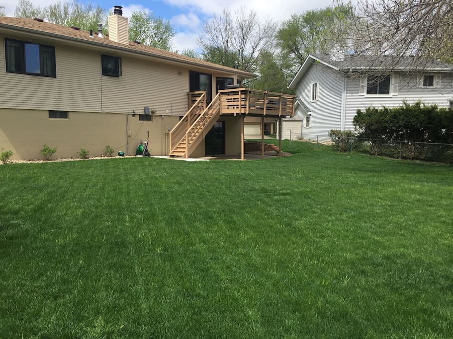 Backyard and deck