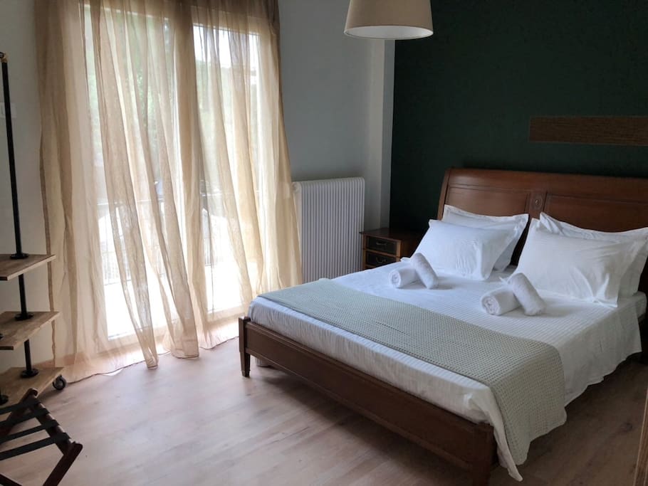Green double bedroom consists of 13.5 sq.m.