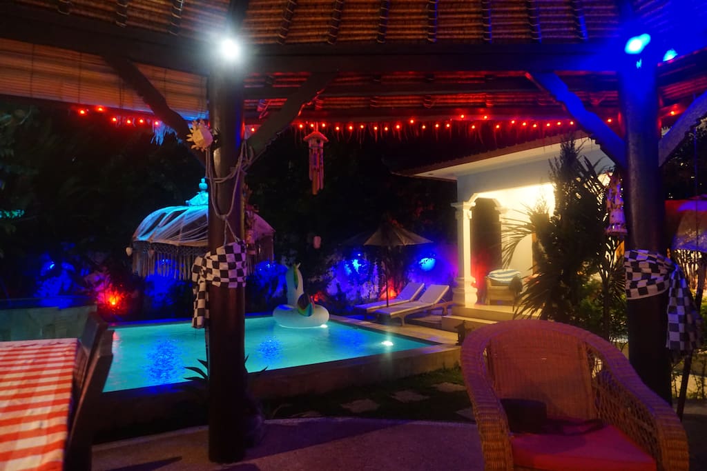 Relax with a cool drink and chill music