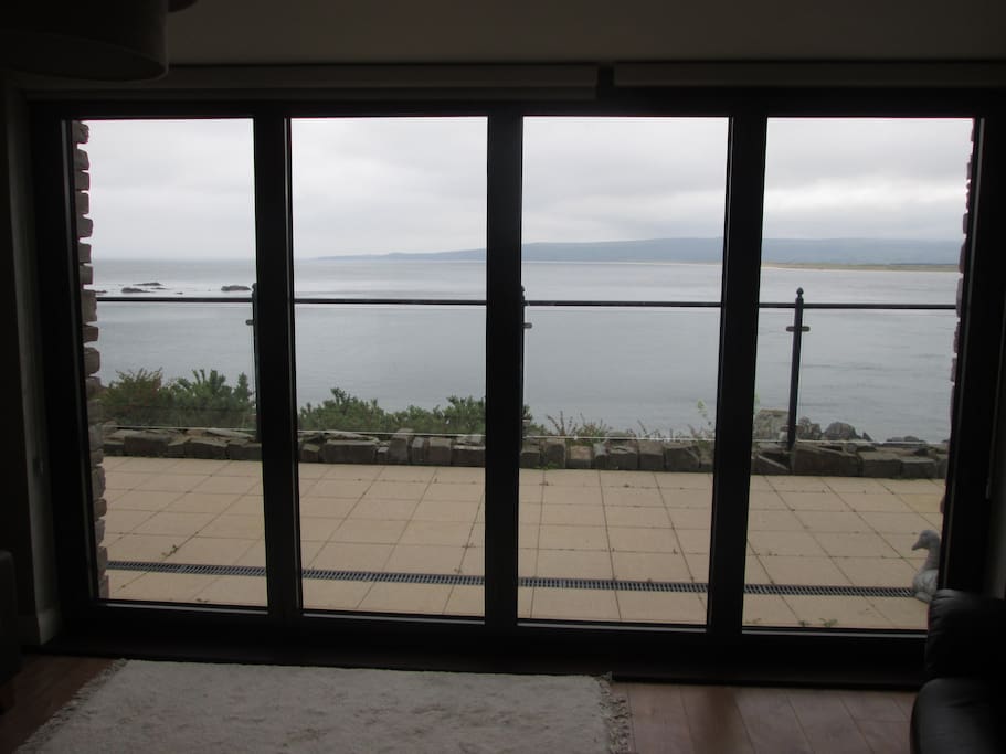 Living room view - glass balcony