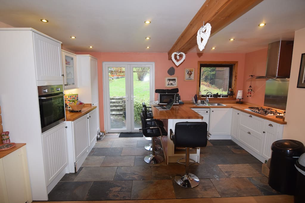 Large family dining kitchen