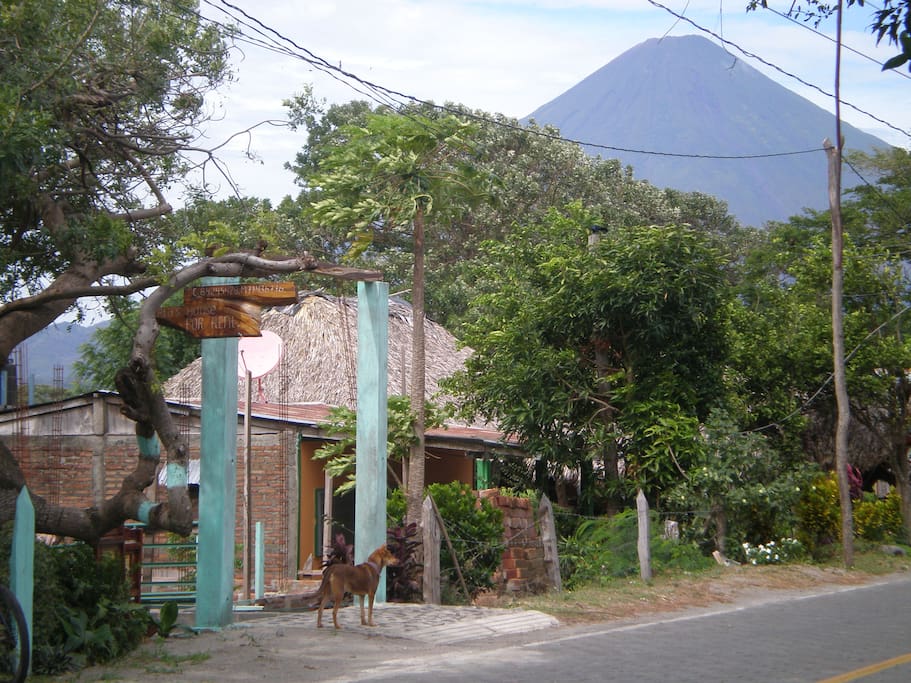 Volcano Concepcion behind Isania's Beach House in Santa Cruz !