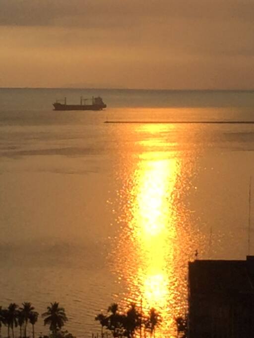 This is the sunset view from the window.