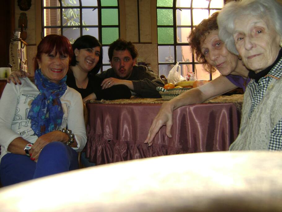 El living con visitas