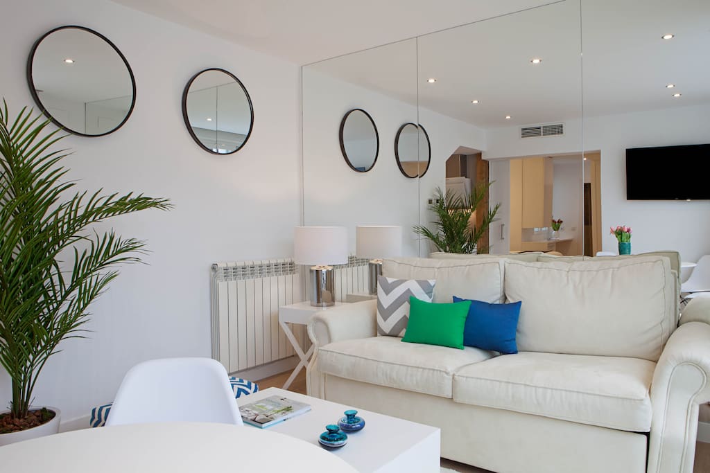 Soft and fresh living room.