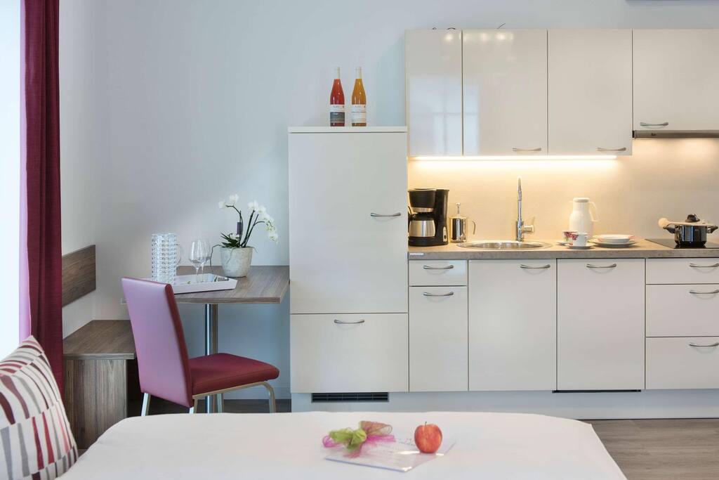 Die Küche des Mini-Apartments