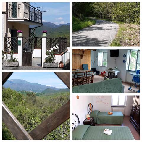 cottage in the green Ligurian hills near 5 terre