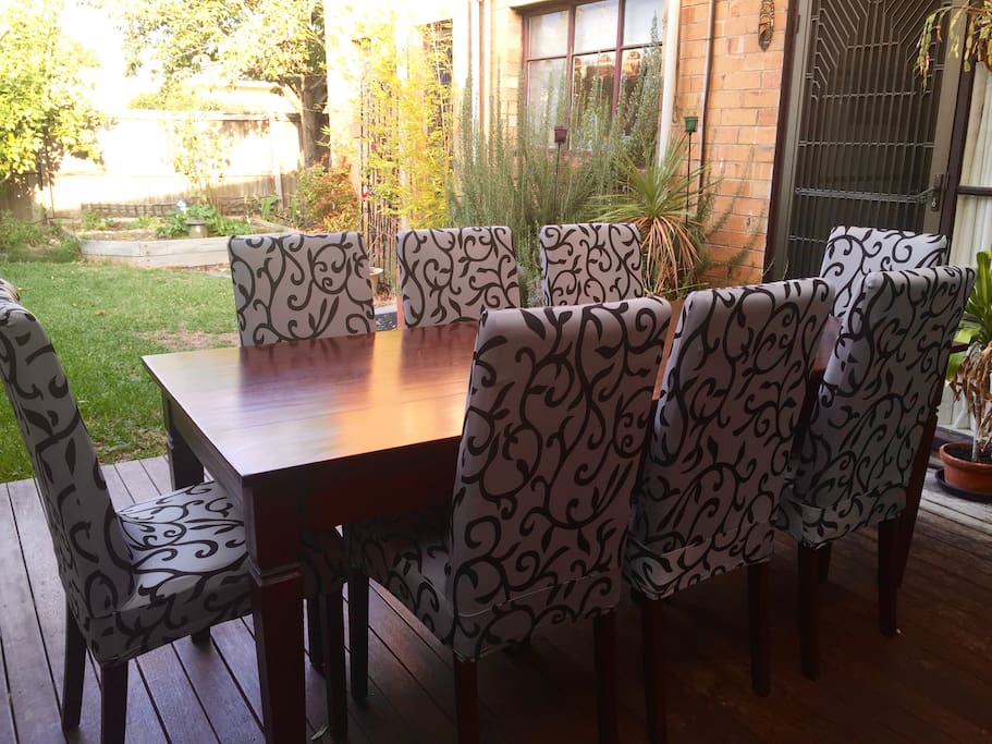 Outdoor deck area