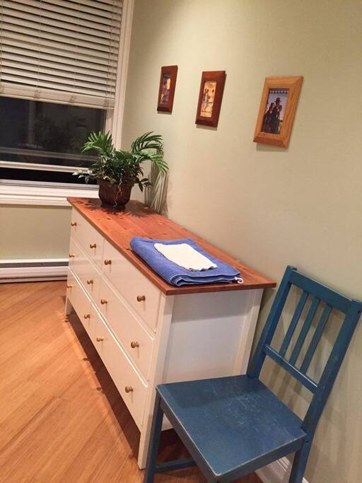 Your drawers (you also have a closet)