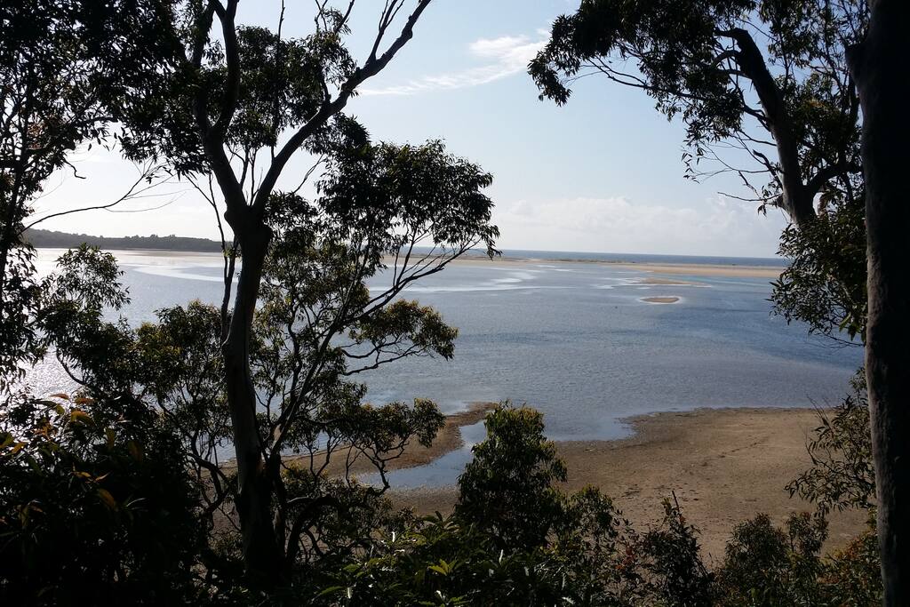 Views of Smiths Lake & Sandbar Beach.