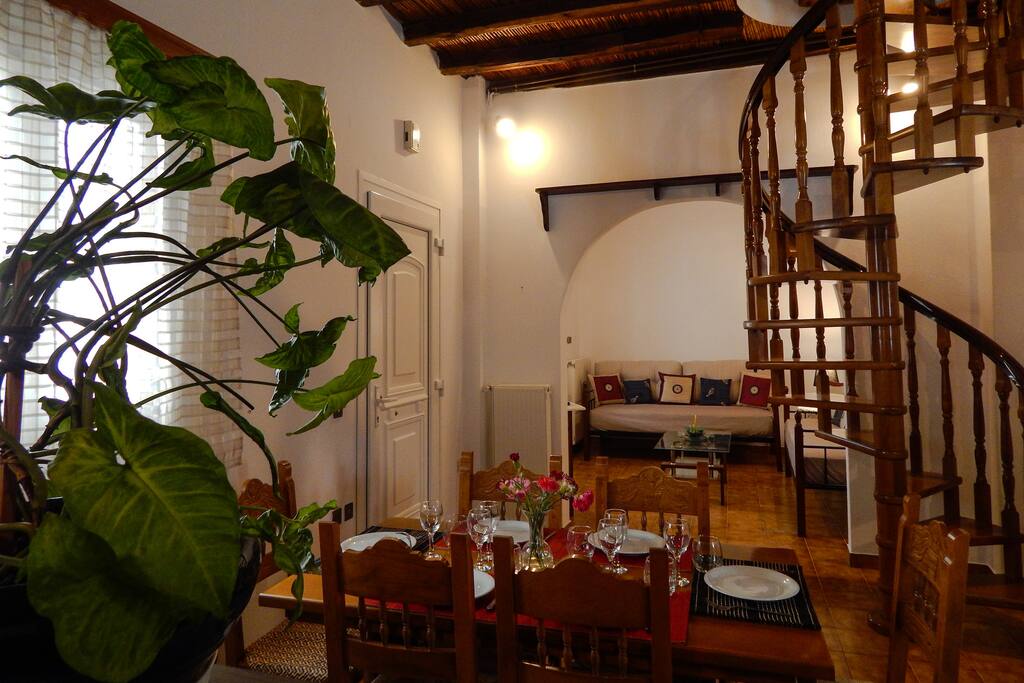 Living room and dining area
