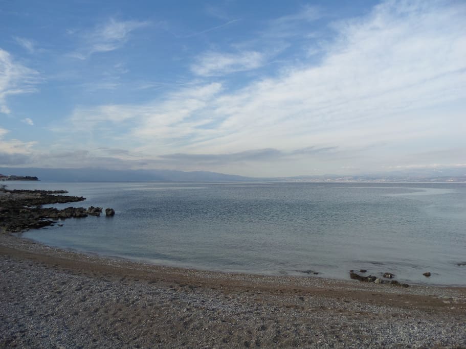 Beach in front of the apartment