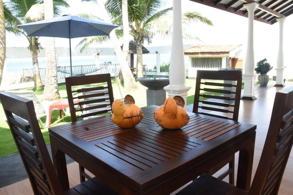 Outside dinning area.
