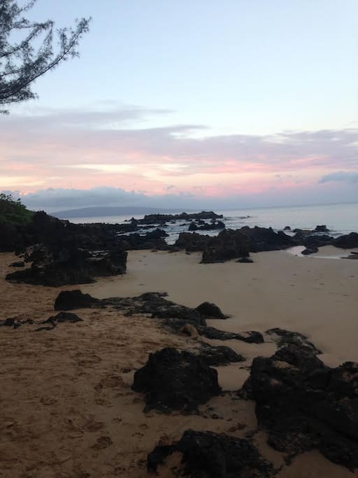 Sunrise on Kamaole Beach II, across the street.