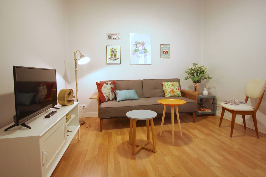 Sala de estar y sofá cama
