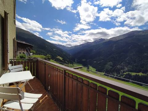 Romantic flat with a view on the mountains