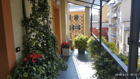 Two-room apartment: "flower-filled balconies"