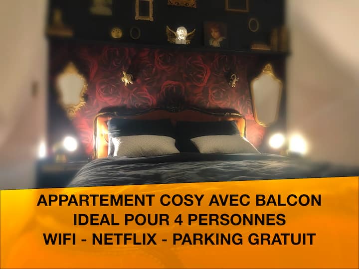 Appartement Cosy: 1 Chambre - Balcon, Idéal Pour 2 - Tourcoing