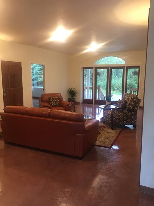 View towards the creek from the living room.