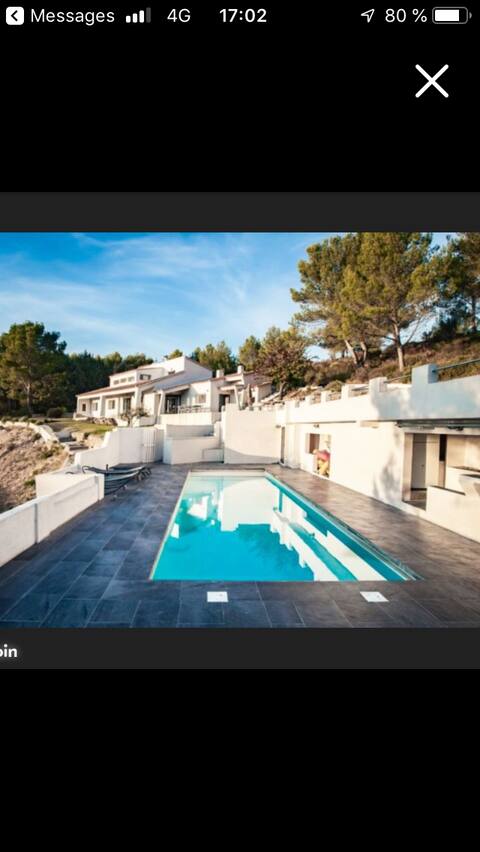 Beautiful villa on the hill.