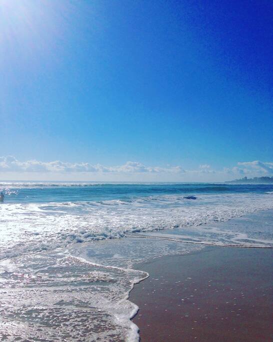 Beautiful Bilinga beach is right across the road!