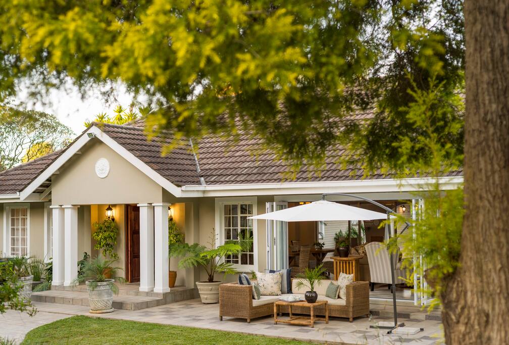 Tucked away in a leafy and tranquil garden