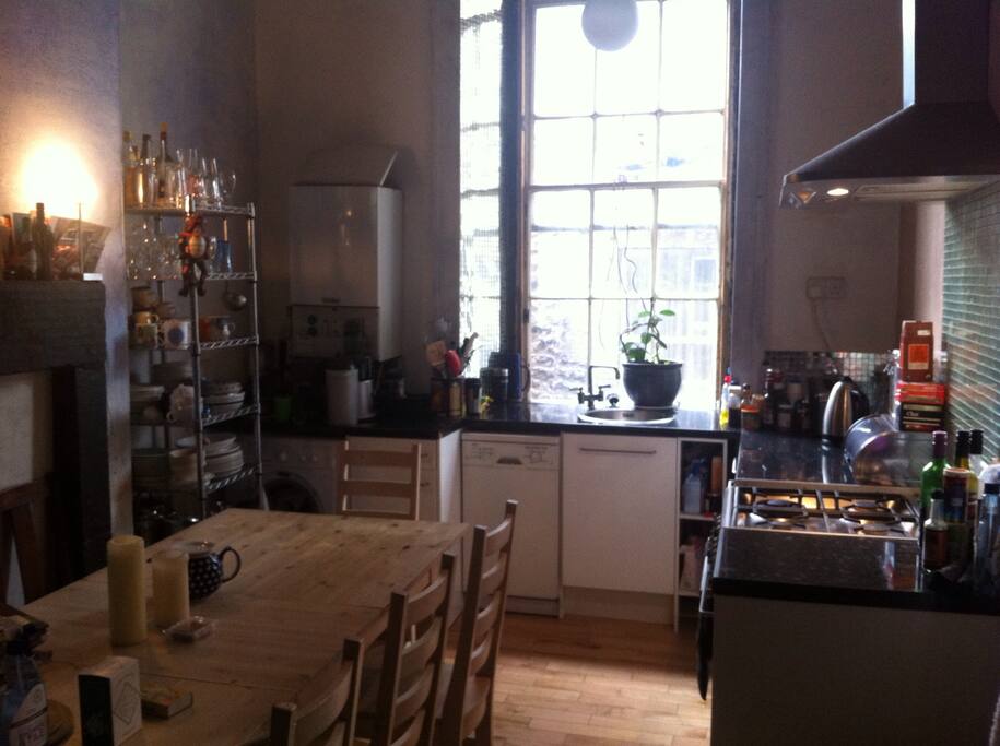 Kitchen with all cooking utensils