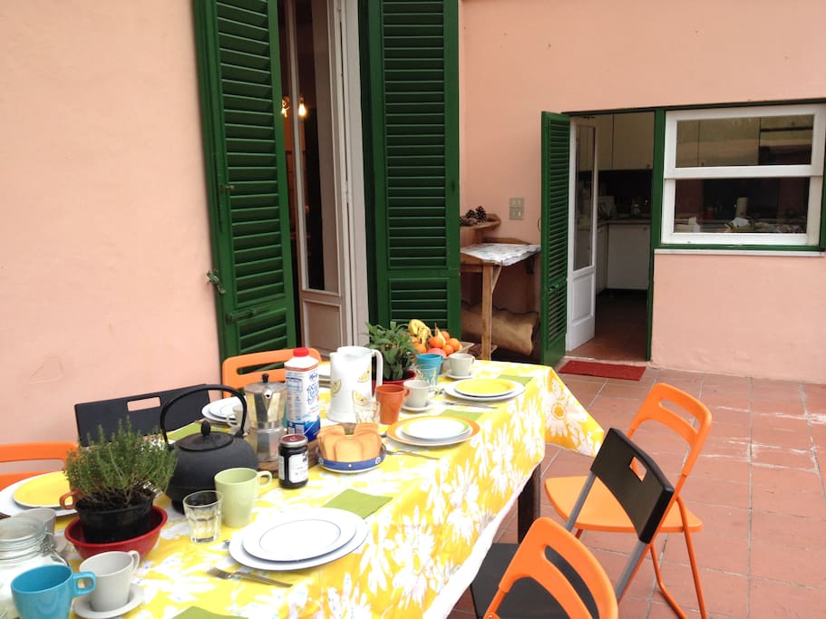 Breakfast on terrace