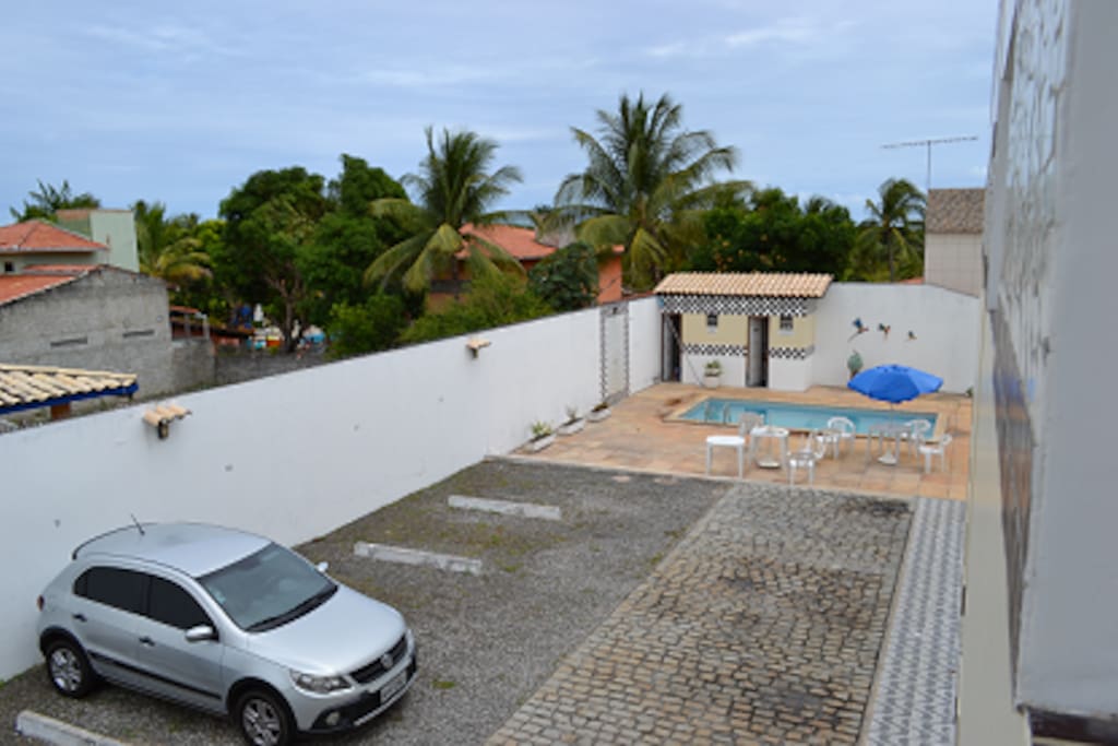 Vista do estacionamento