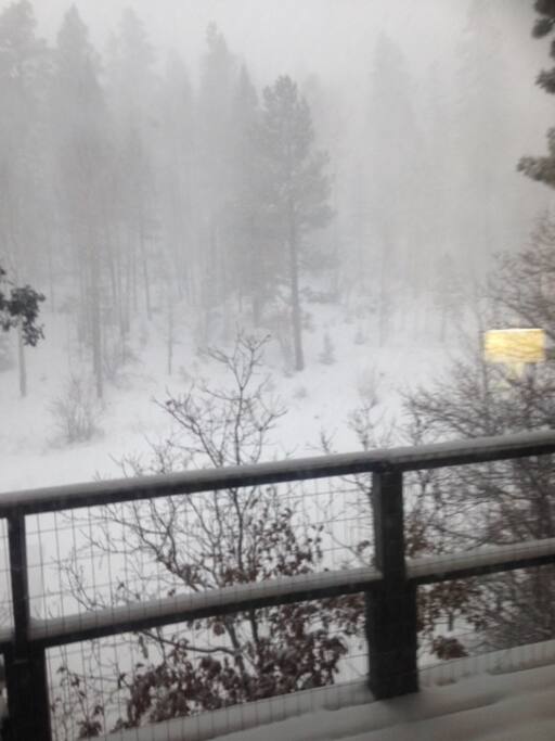 It's snowing!
