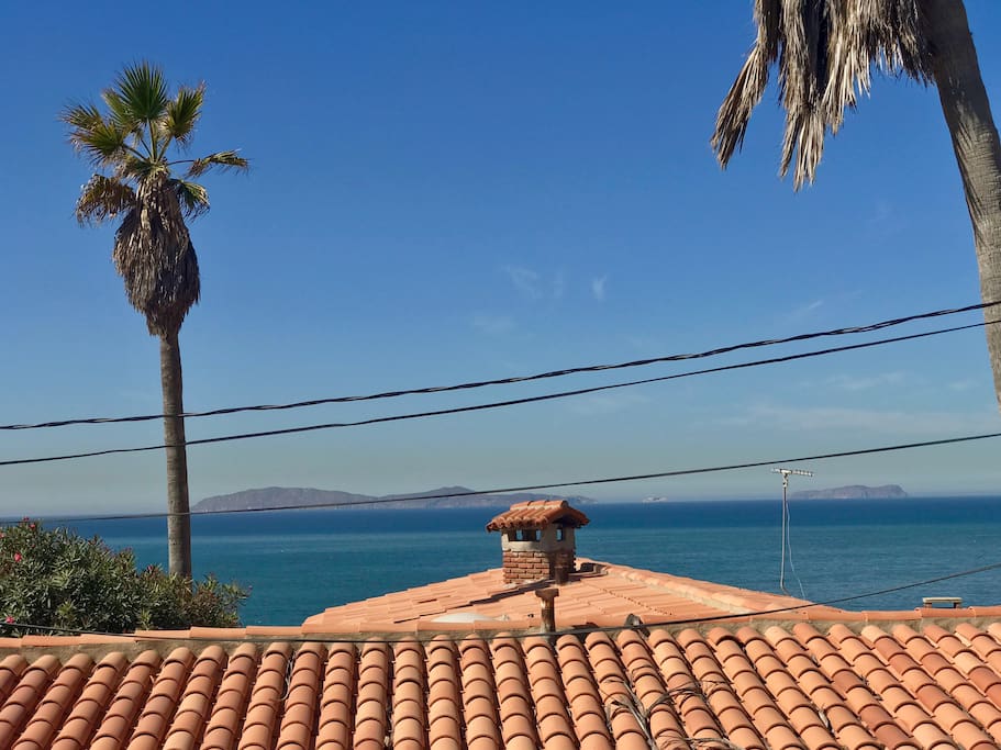 Ocean and island views from the terrace