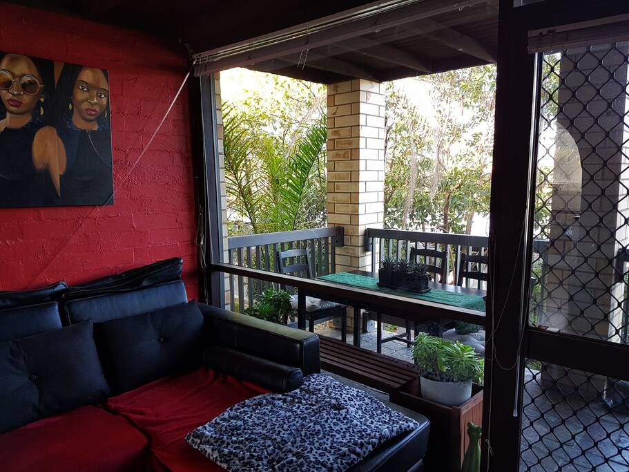 View from lounge to balcony