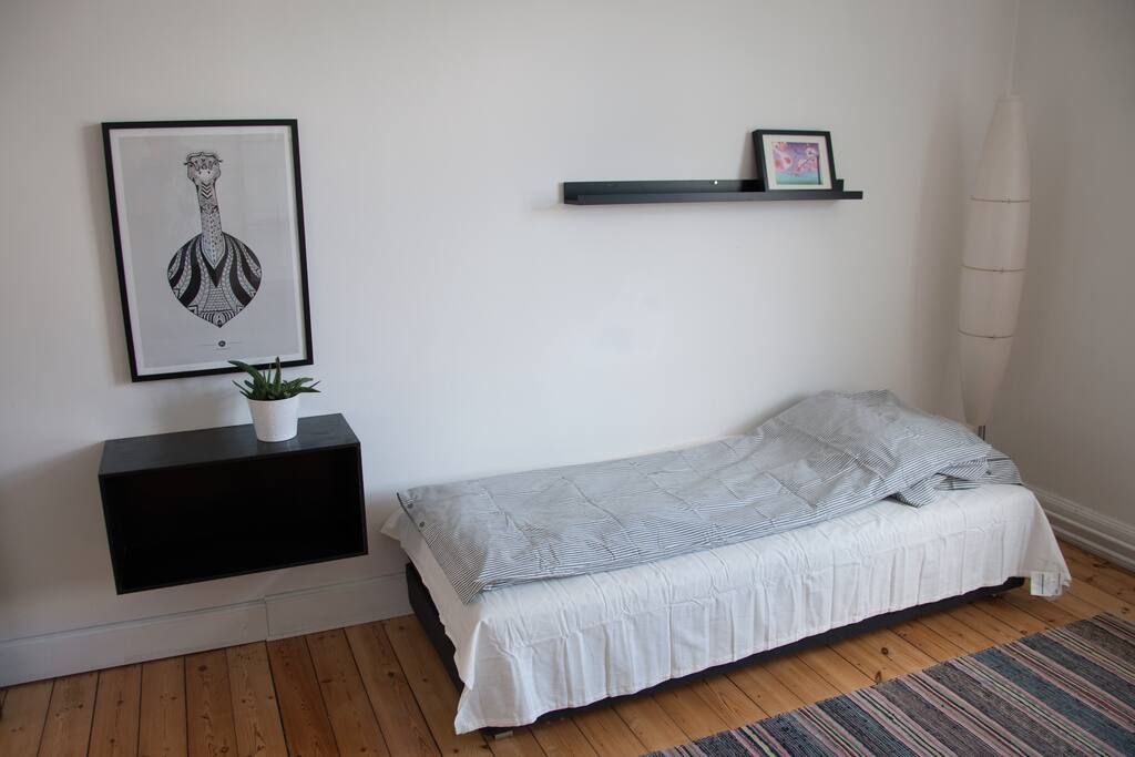 Single bed.