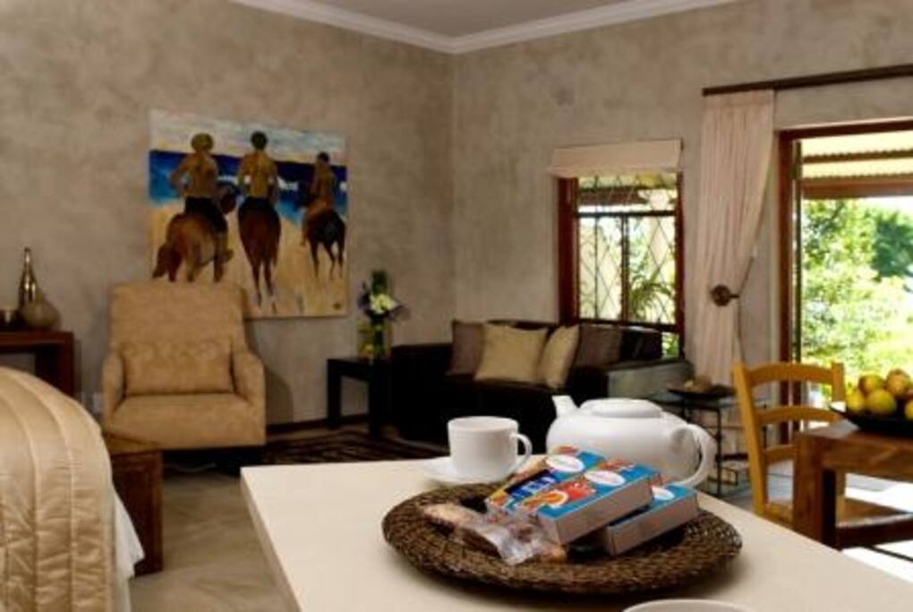 Lounge with open plan kitchenette