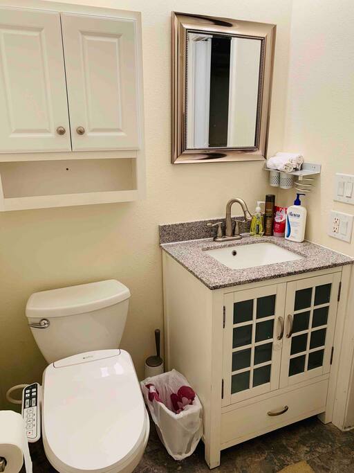 Master bathroom with Lotus smart toilet seat!