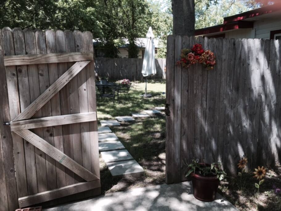 Private entrance located at end of driveway. Driveway is for your exclusive use.