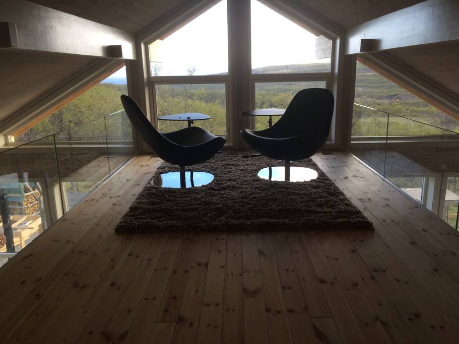Fill up your cup and enjoy the view from upstairs.